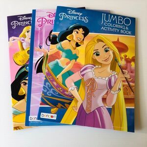 Disney Princess Jumbo Coloring & Activity Book Set of 3 Easter Basket Fillers